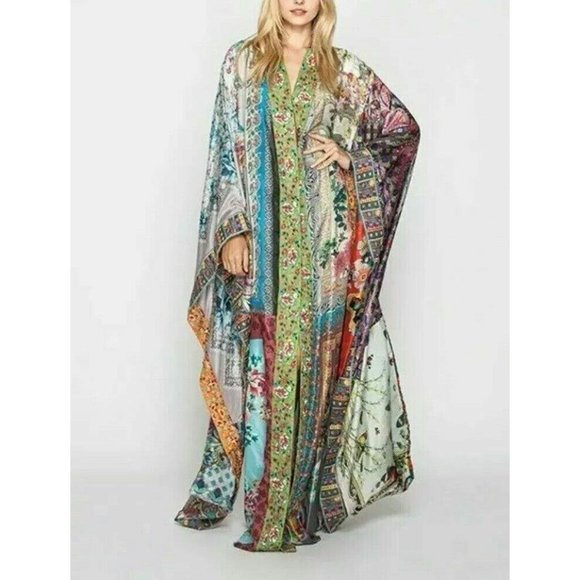 💃🏻SOLD💃🏻Johnny Was Limited Ed Silk Long Kimono - Picture 4 of 7